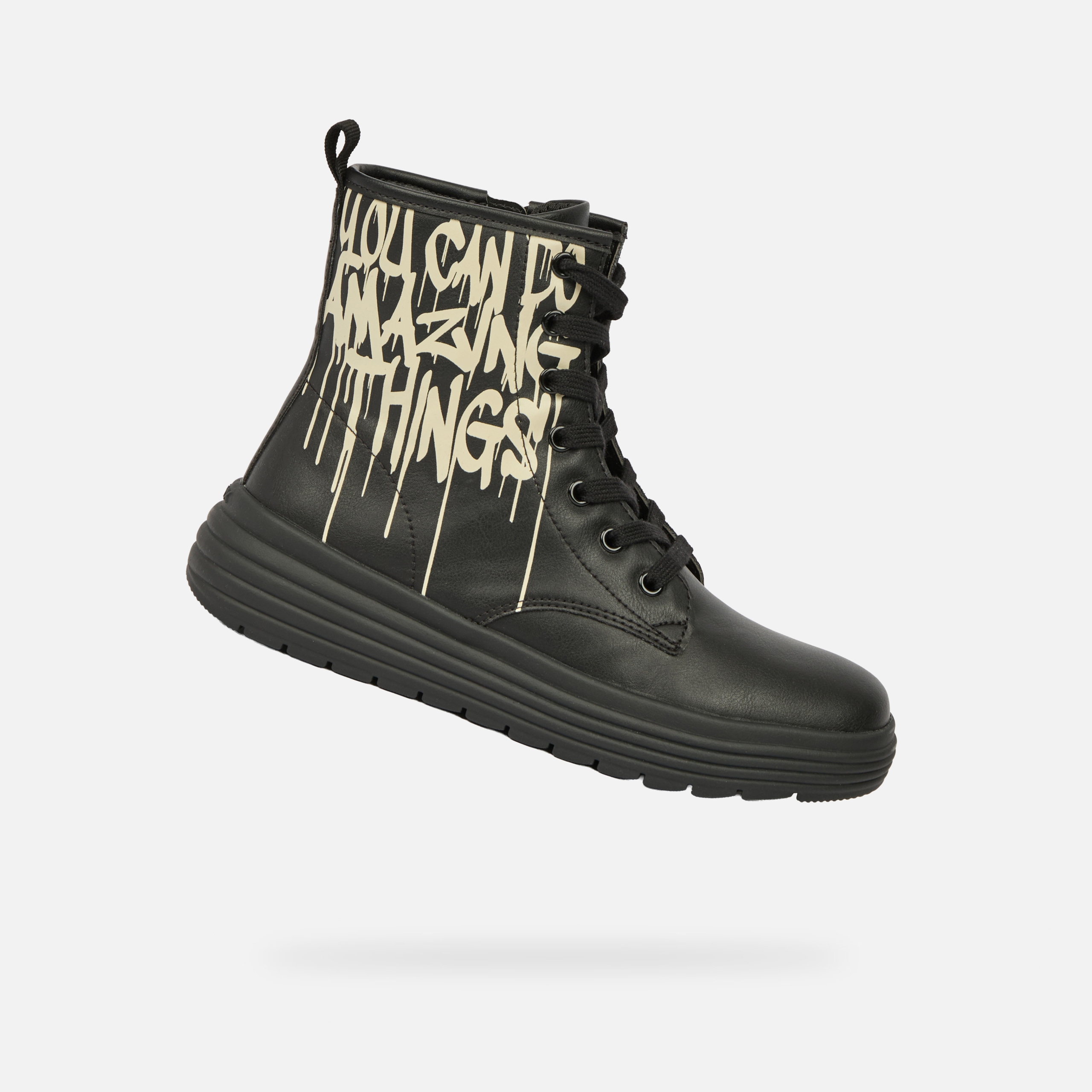 Geox Černá dívčí kotníková obuv Geox Phaolae Girl