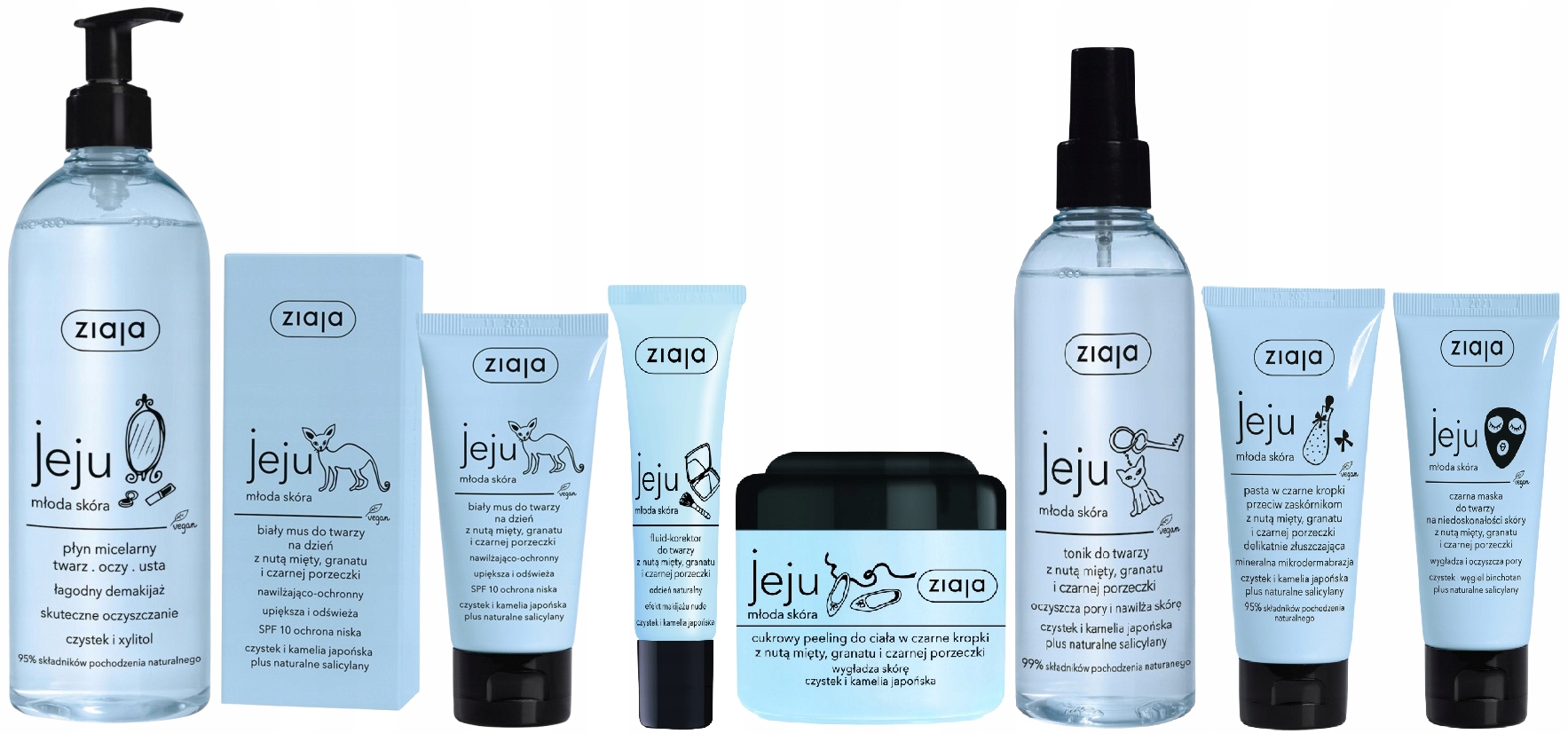 Ziaja Jeju Niebieskie Zestaw Kosmetyków dla Nastolatki Pielęgnacja