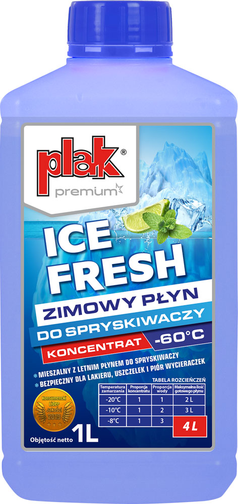 PLAK ZIMOWY KONCENTRAT DO SPRYSKIWACZY -60°C 1L