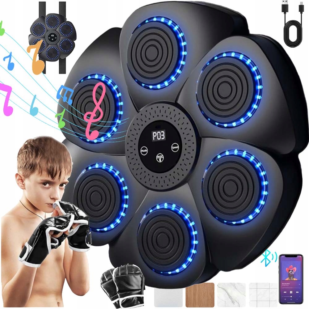 Tarcza Bokserska Treningowa Bluetooth Na Ścianę Muzyczna Tablica Dla Dzieci