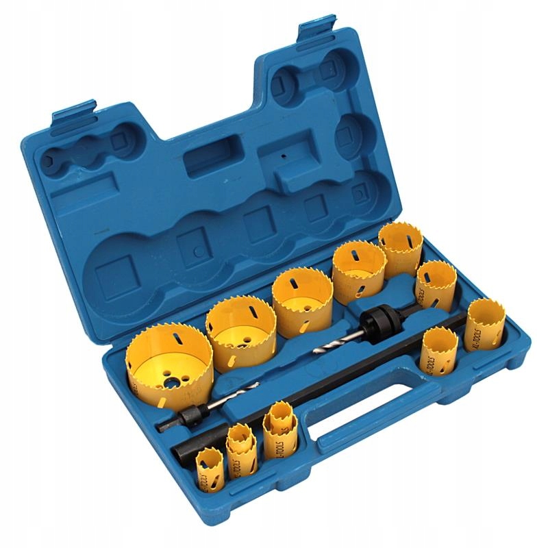 Bimetalové děrovačky sada Hss 17 ks dřevo, kov, komplet s adaptérem