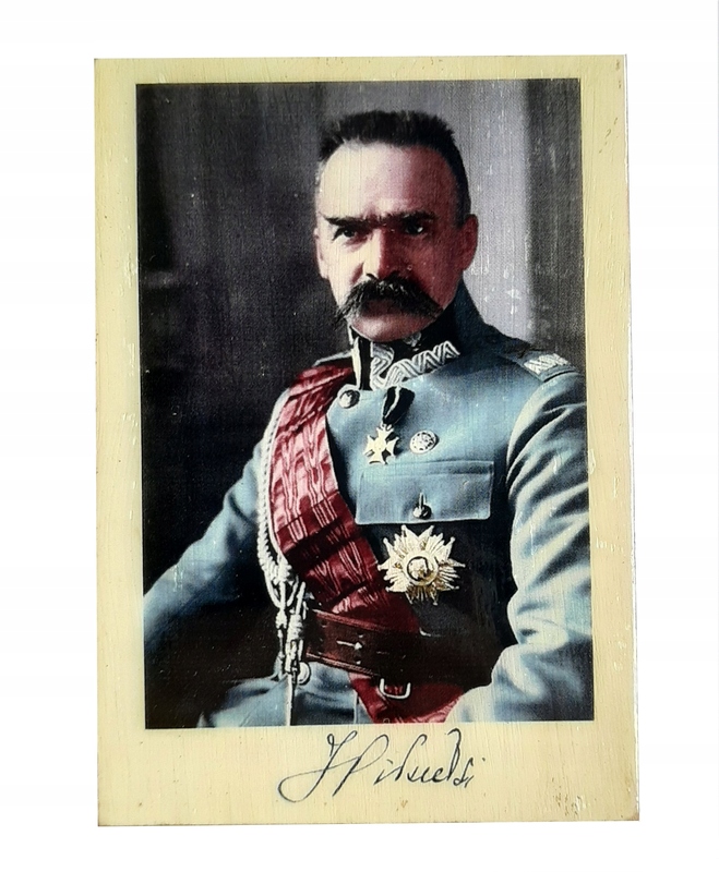 

Józef Piłsudski Portret Na Drewnie A7 Magnes