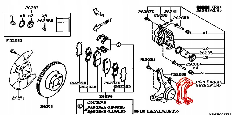 JARZMO ZACISKU HAMULCOWEGO PRZÓD SUBARU LEGACY OUTBACK FORESTER IMPREZA XV Producent części Febest