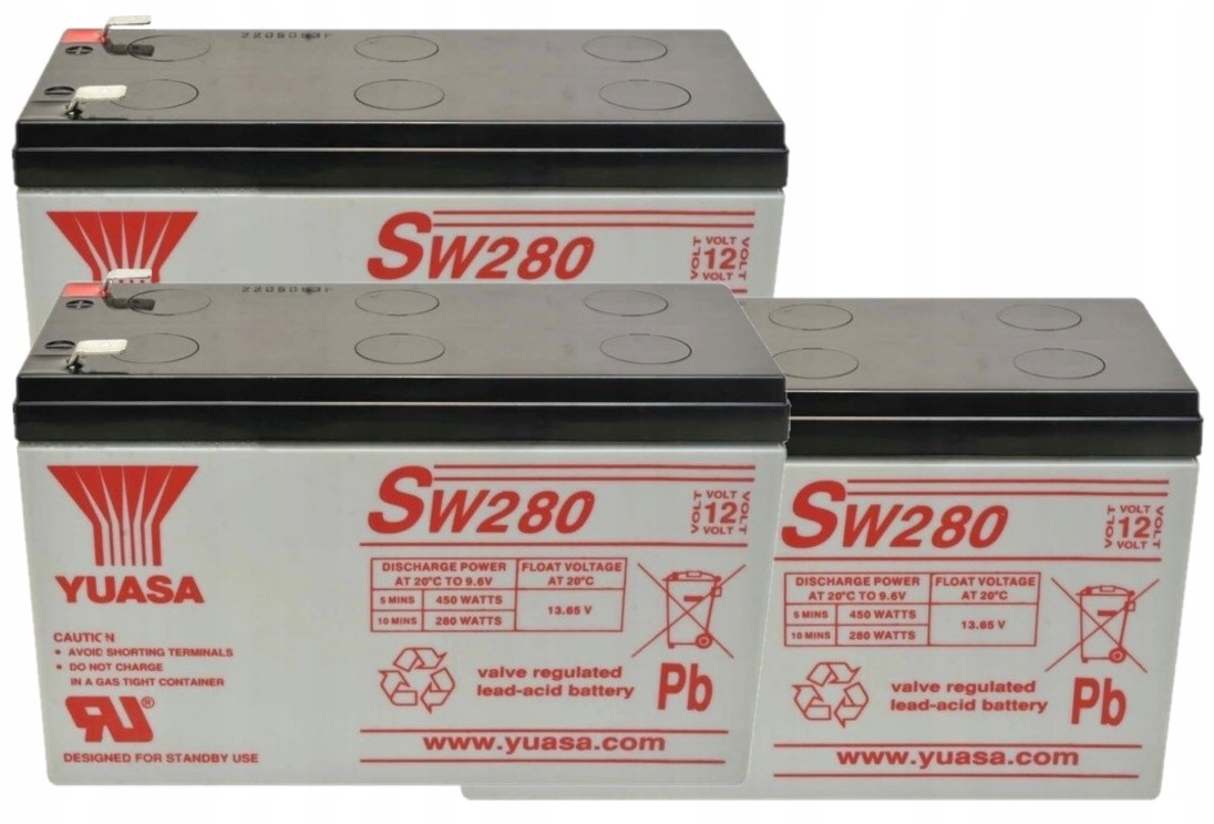 APCRBC53 Rbc 53 #53 Zestaw Akumulatorów Yuasa Do Ups Apc 3x SW280 12V 9Ah