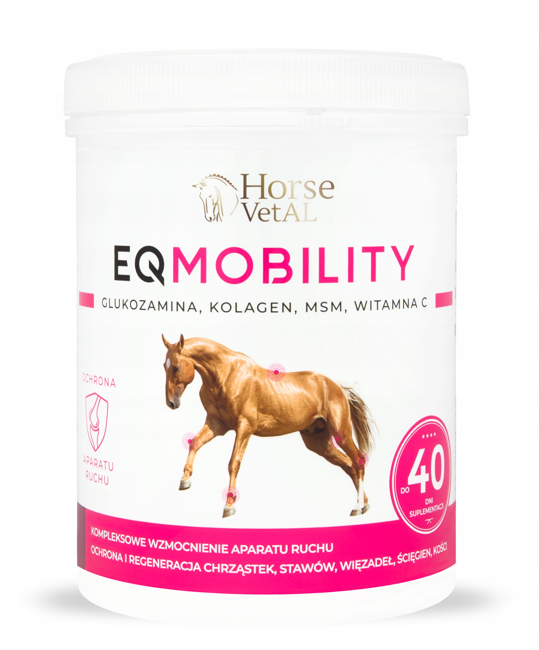 

Eqmobility 800g -glukozamina,kolagen,MSM,dla koni
