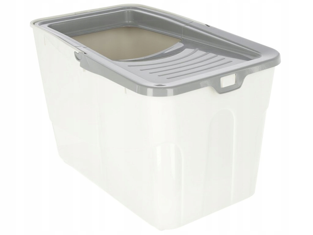 Levně Kočičí toaleta s naběračkou Kerbl 80990 Buxo, 56x39x38,5cm, šedomodrá