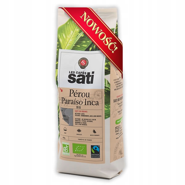 Levně Káva zrnková Arabica Cafe Sati Bio Peru Paradiso Inca 500g zrno 500 g