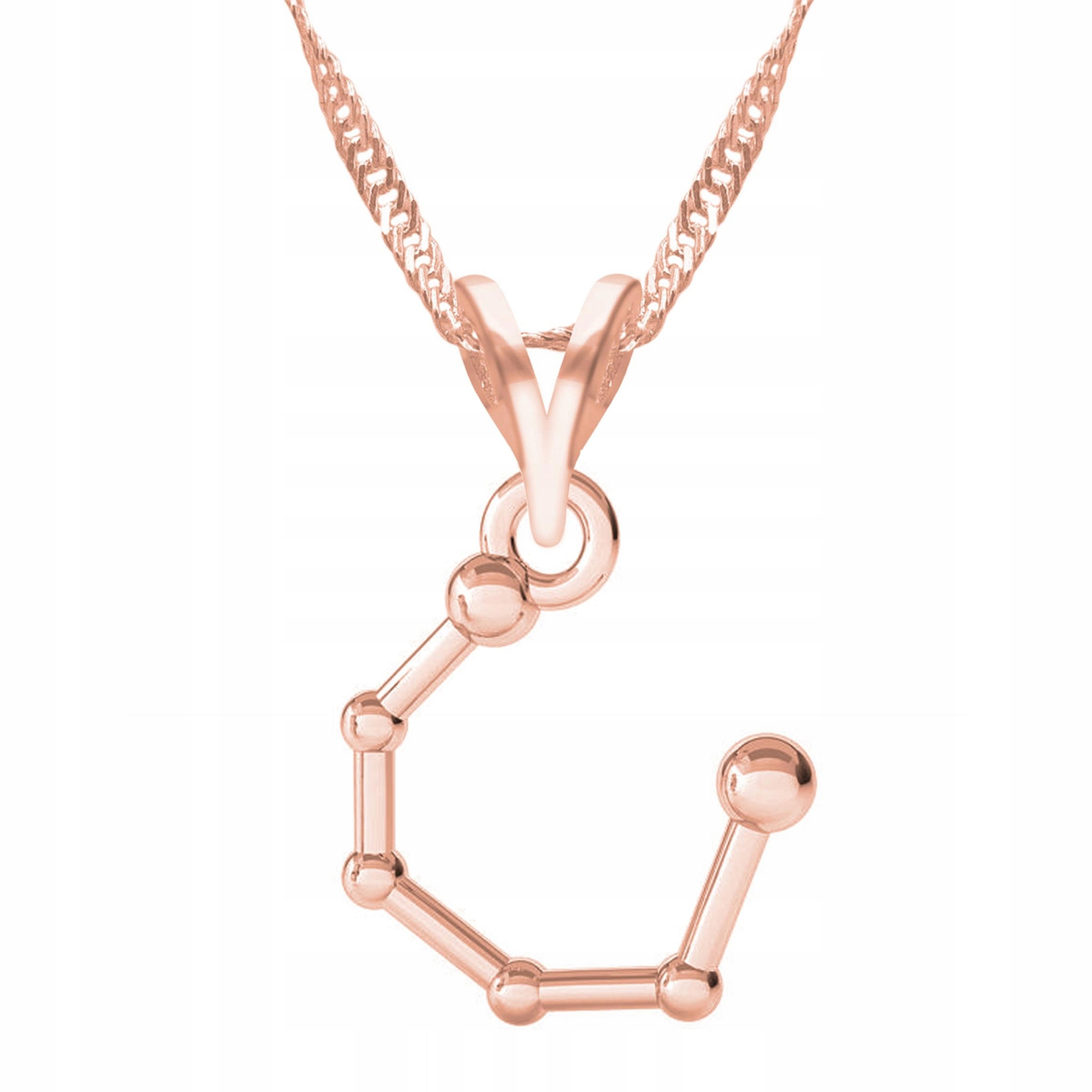 Pozlacený náhrdelník s souhvězdím Souhvězdí Nebe Vesmír Stříbro 925