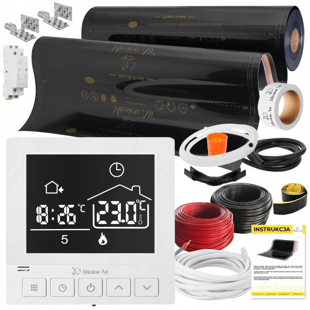 Set Fólie Vyhřívací Podložka Infračervená 24 m² 160 W