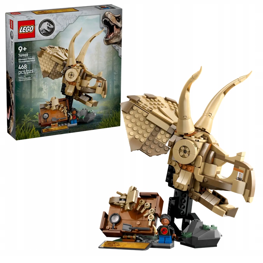 Lego 76969 Jurský svět Kostra dinosaurů: lebka triceratopsa