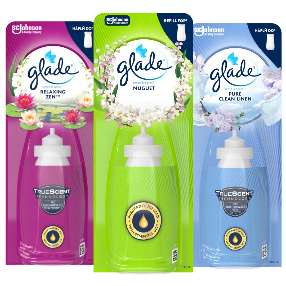 Levně Glade Osvěžovač vzduchu Náhradní náplň Sense&Spray Mix vůní 18 ml x3