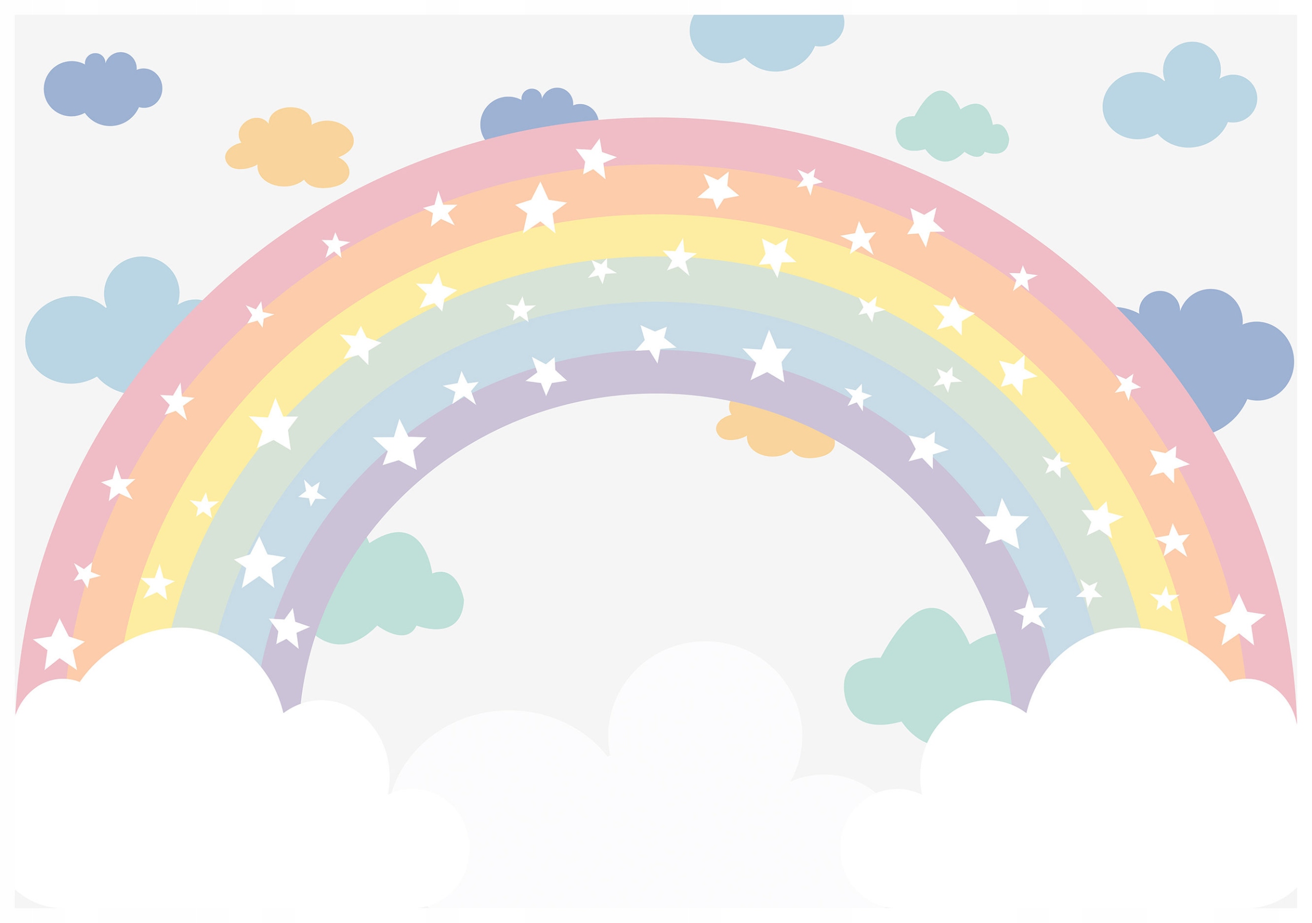 Vliesová fototapeta Pastelové dúhy do detskej izby 520x318 lepidlo