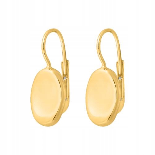 Náušnice zlaté 585 ve tvaru praskaných, nafukovacích oválů jako dárek pro maminku