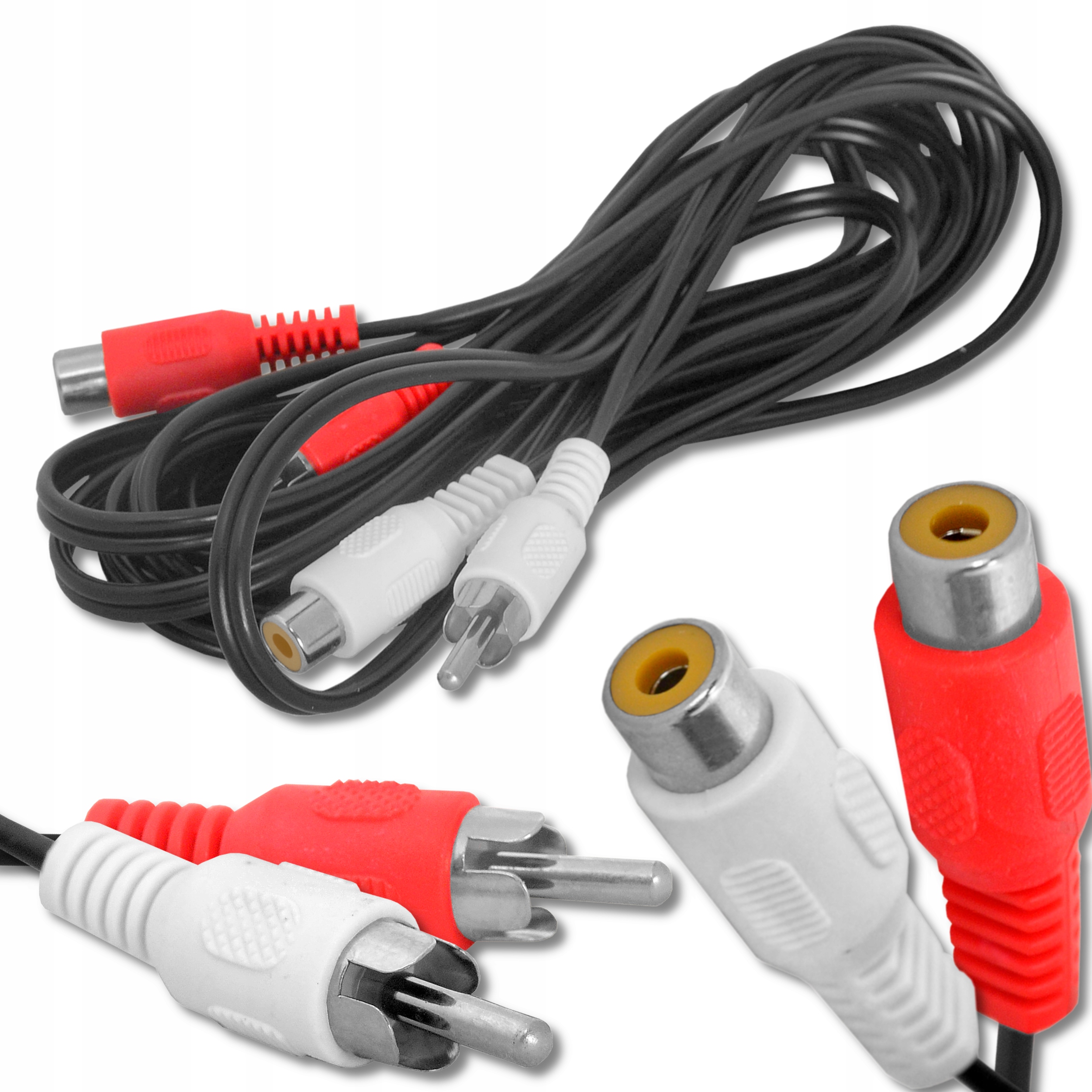 

Kabel 2X Wtyk Rca 2 Gniazda Rca 1,5M