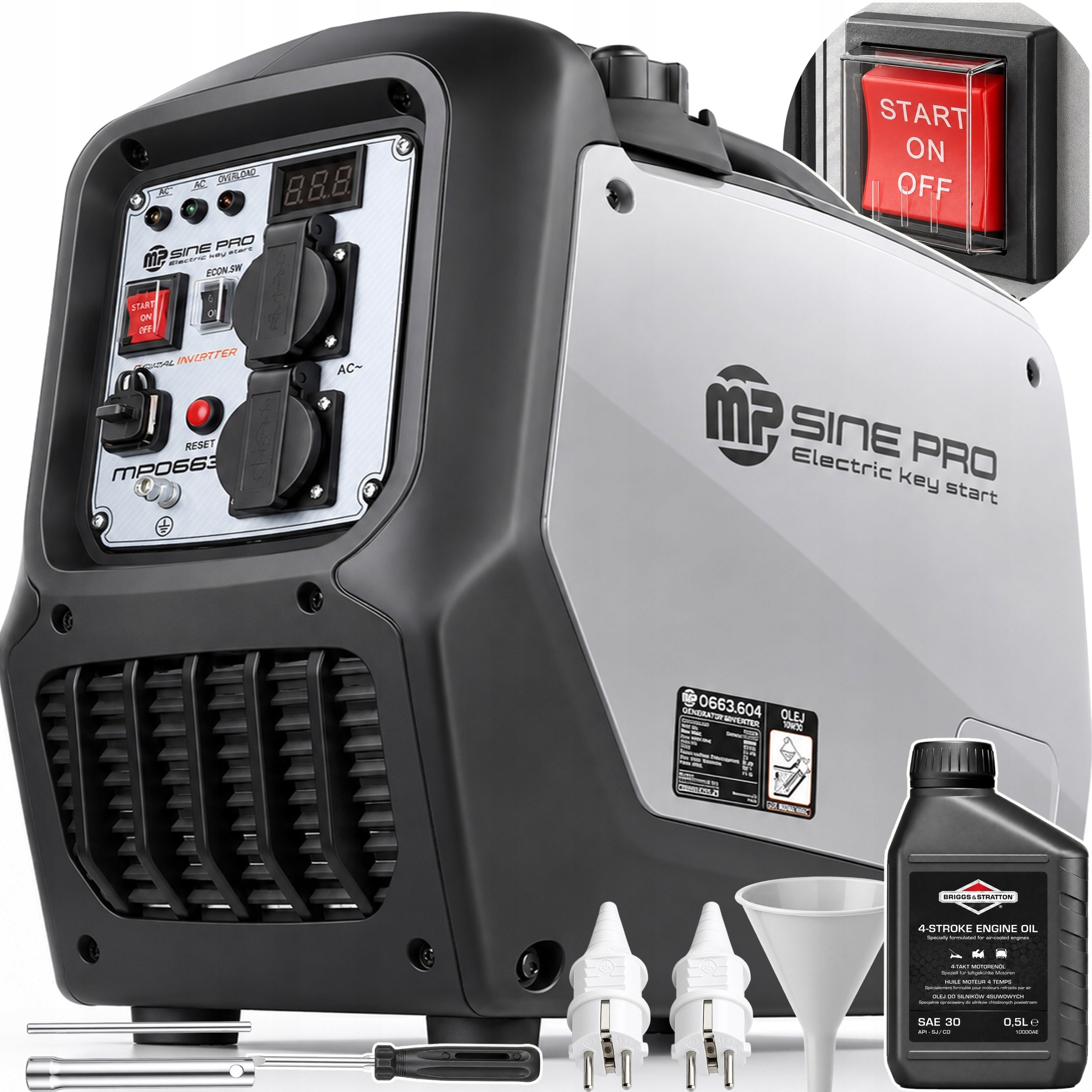 Prądotwórczy Majster NajBARDZIEJ Cichy Agregat 66dB ECo MP0663 Start Engine