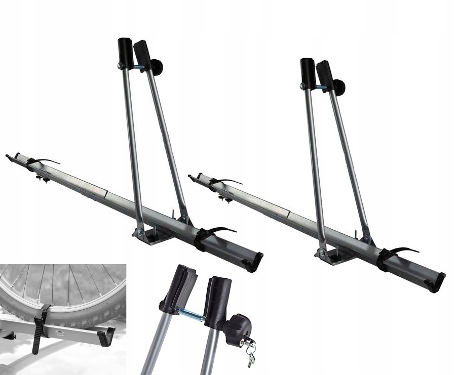 2x Strešný nosič Držiak na strechu +zámok