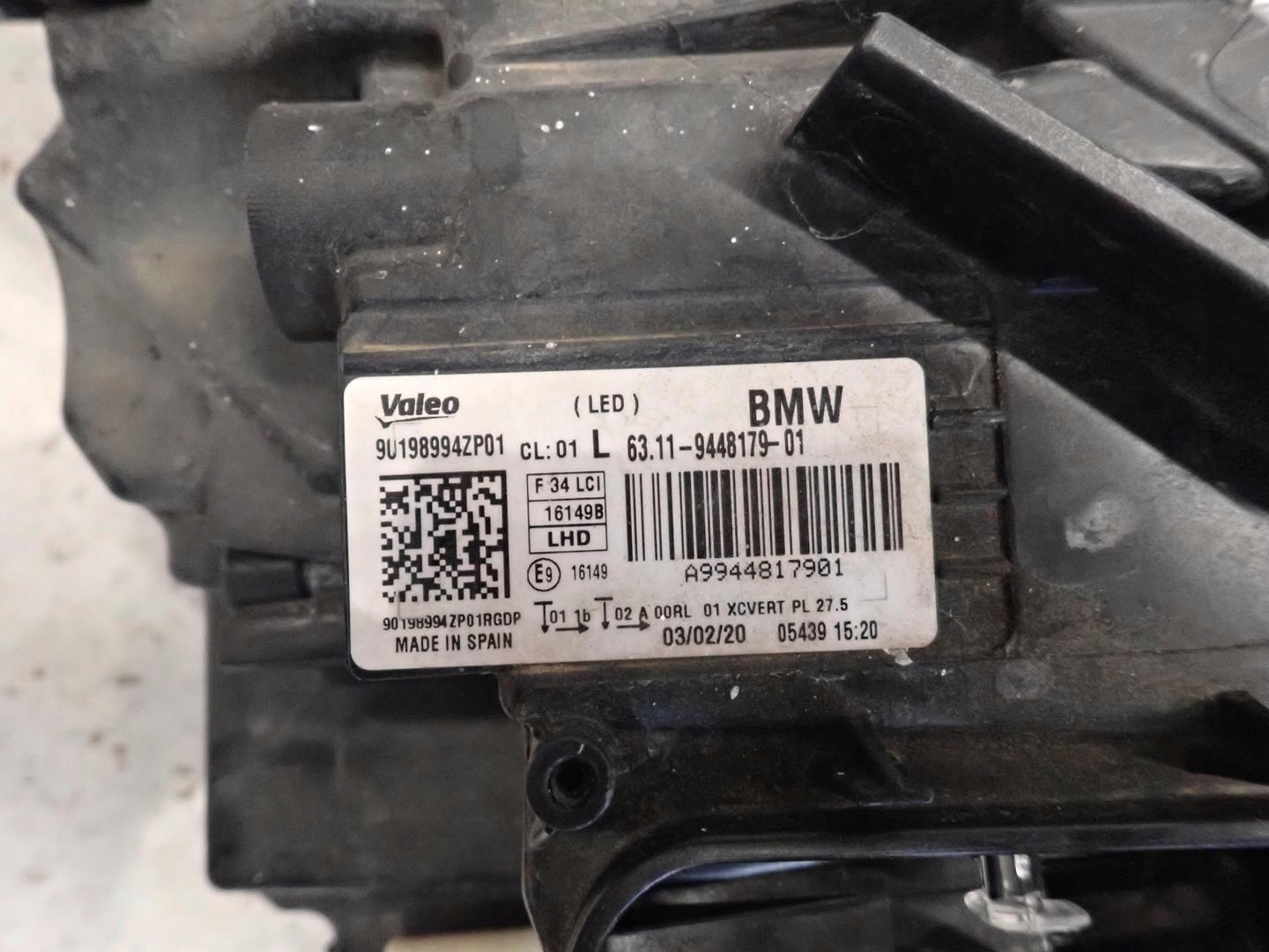 light front front left BMW 3 GT F34 LIFT 2016- FULL LED 9448179
