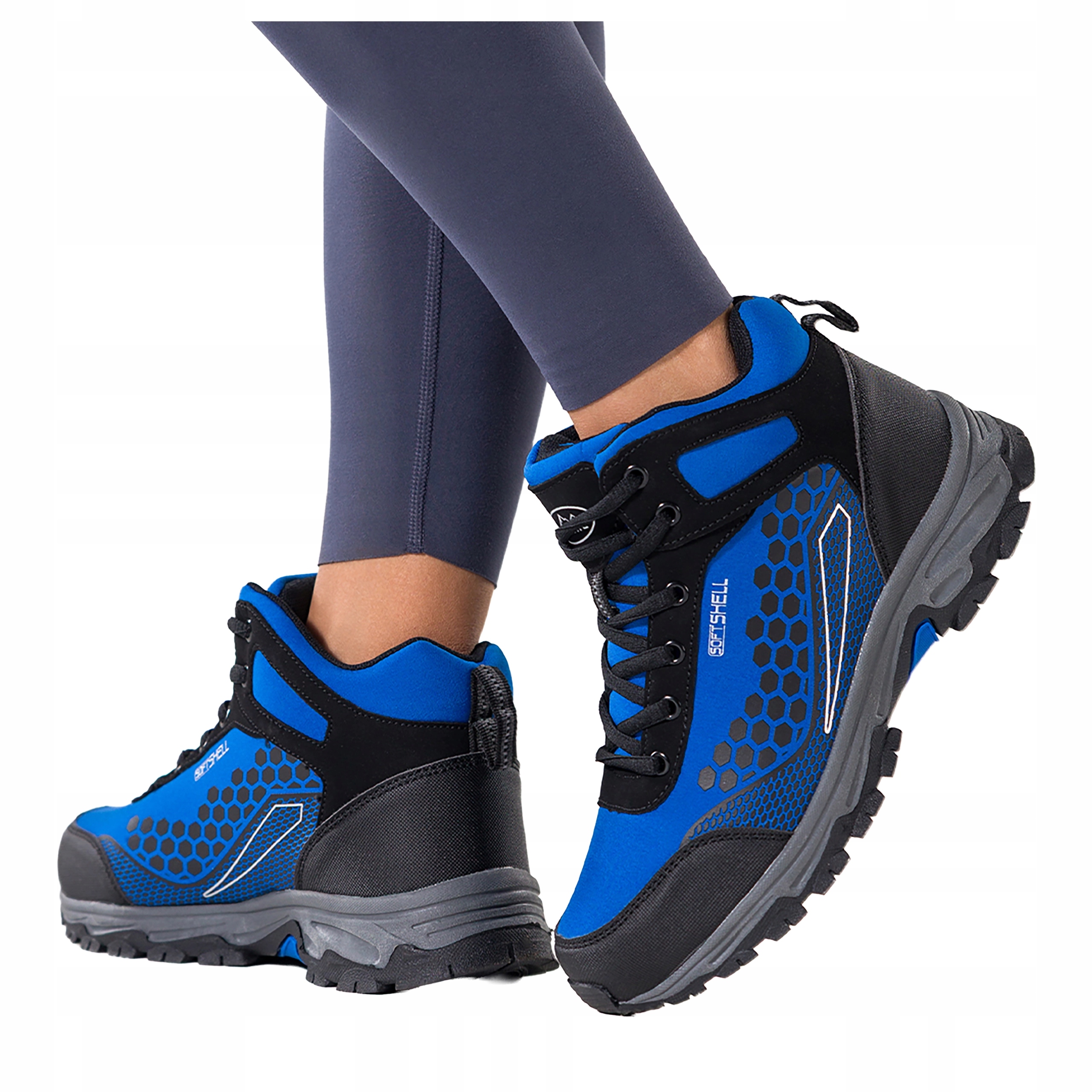 Modré Trekingové Boty Dámské Pohodlné Softshell Šněrovací vel. 36