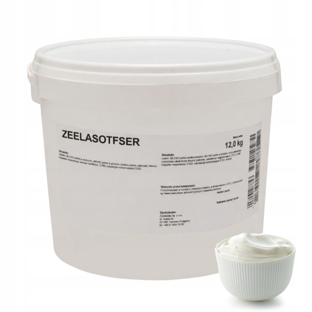 Zeelasoftser nadzienie serowe zapiekanie i na zimno ciasta drożdżówki 12 kg