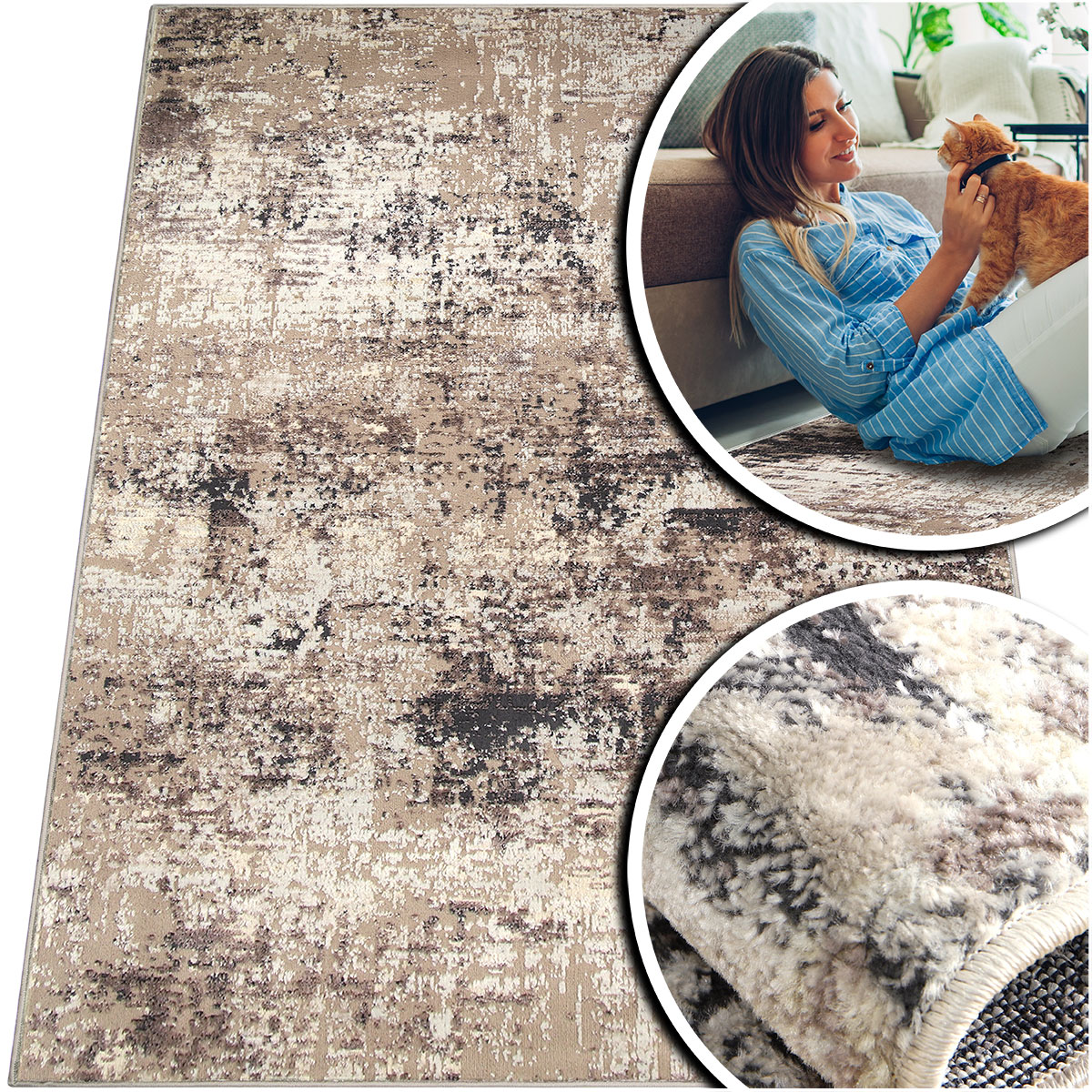 Hnědý Koberec Do Obývacího Pokoje Laila 2497 Turecký Koberec Do Ložnice Loft 300x400