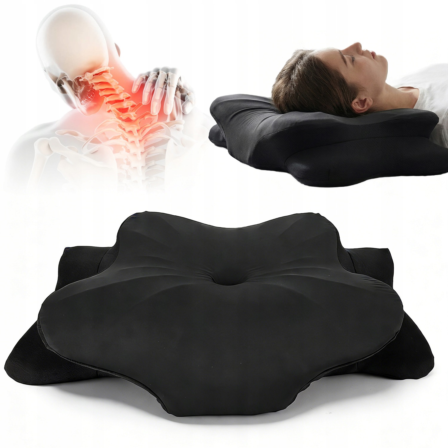 Poduszka Ortopedyczna Memory Foam Motyl Regulowana Chłodząca Ice Silk