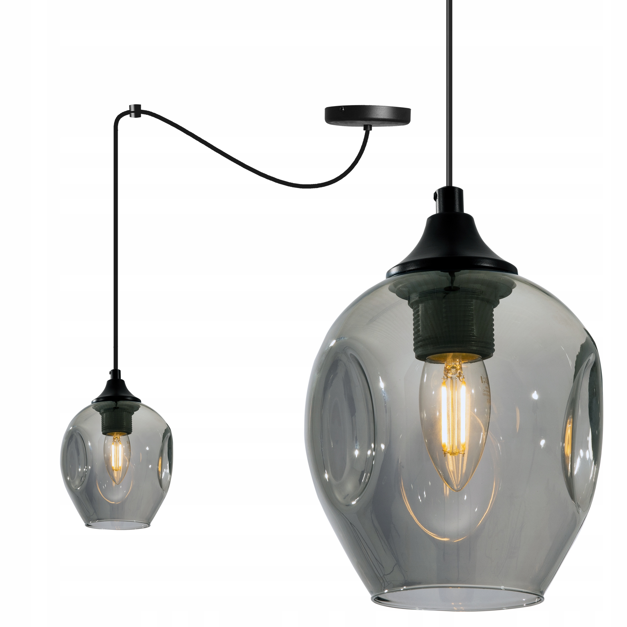 Lampa Wisząca Sufitowa Nowoczesna Pająk Szklany