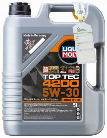 8973 Liqui Motorový Olej 5W/30 Top Tec 4200 5L 5w-30 Longlife 504/507