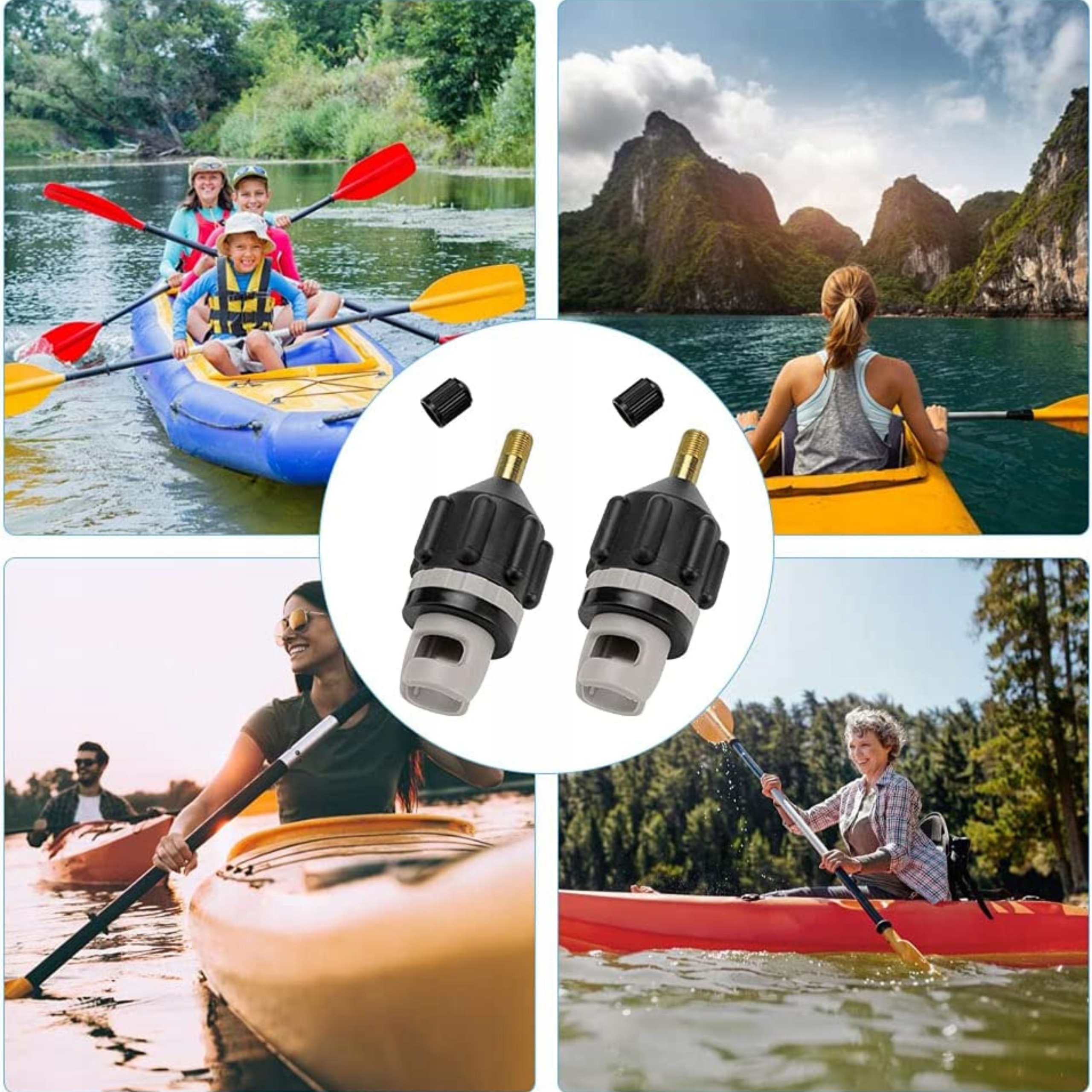 Adapter Przejściówka do Pompowania Desek SUP Kajaków do Zaworu Itiwit Długość 7.8 cm