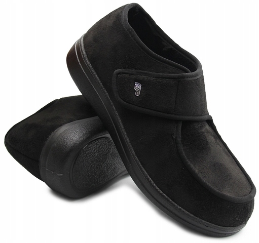 Polobotky z měkké tkaniny pro seniory na široké nohy Dr orto 076M001 44