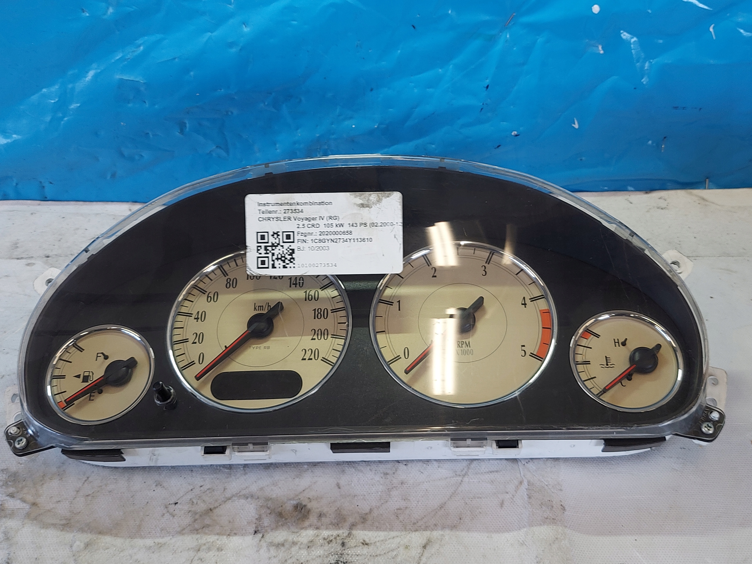 kilometar sat brzinomjer sat VOYAGER IV 2.5 CRD R409AB