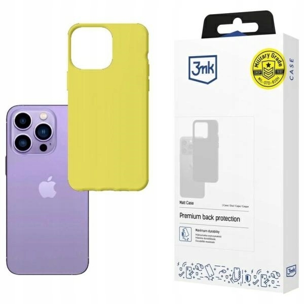 Obudowa 3MK do iPhone 14 Pro (6.1") Matt Case limonkowa