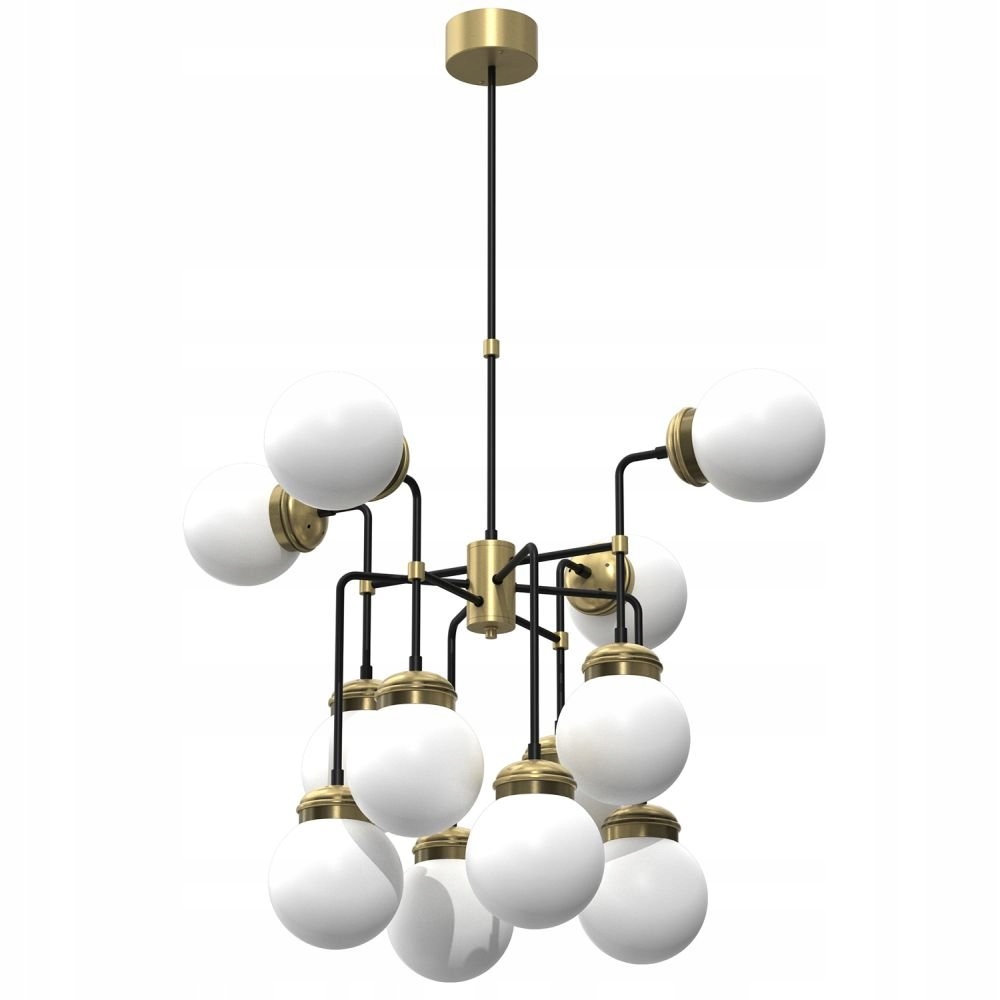 Veľká 12-bodová závesná lampa mliečne gule Hydro 6795 Luminex