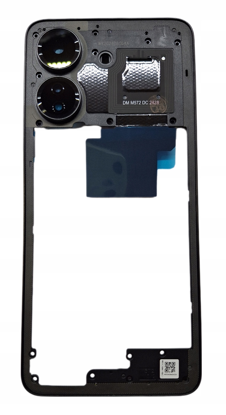 Szybka Kamery Ramka Korpus Środkowy Poco C65 Czarna