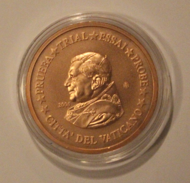 WATYKAN 2006 - 2 EURO CENT - CENTY BENEDYKT XVI - SPECIMEN - PRÓBA