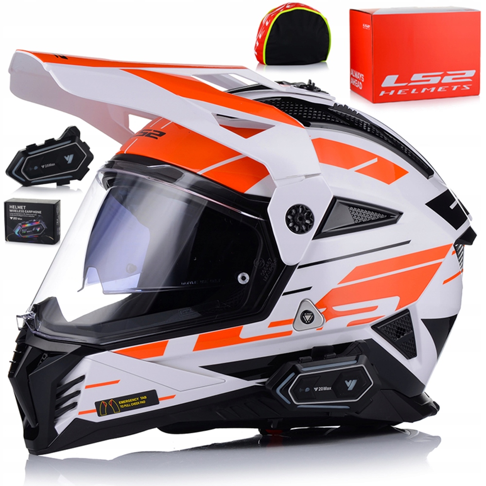 Motocyklová Prilba LS2 MX702 Pioneer Enduro Cross Interkom 1ST Bluetooth