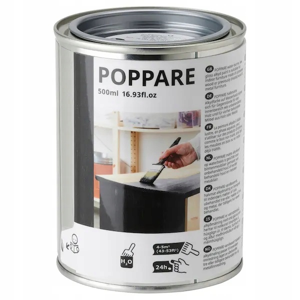 

Ikea Poppare Farba do mebli, czarna