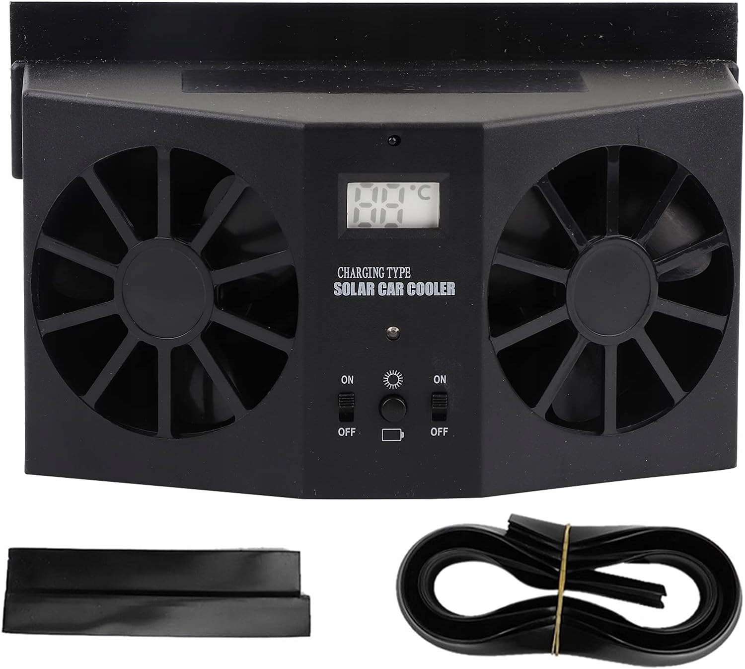 Przeno?Ny Mini Wentylator Solarny do Samochodu,