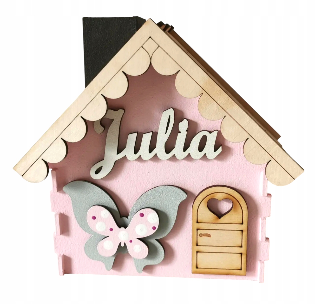 

Skarbonka z imieniem dziecka Domek XXL drewniane