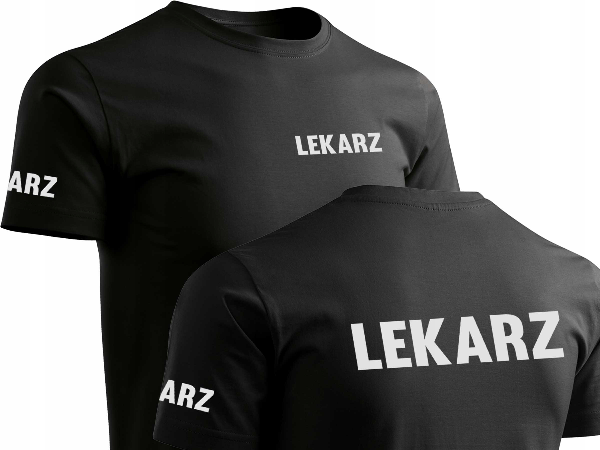 

Czarna Podkoszulka Odblaskowa Lekarz Napis XXL