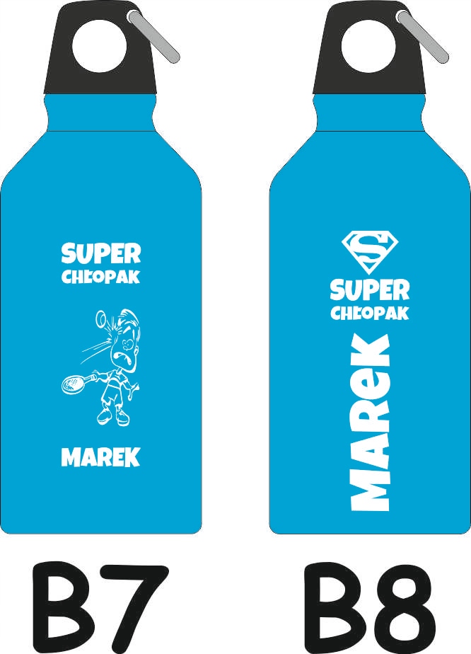 Bidony z grawerem 600ml Materiał aluminium