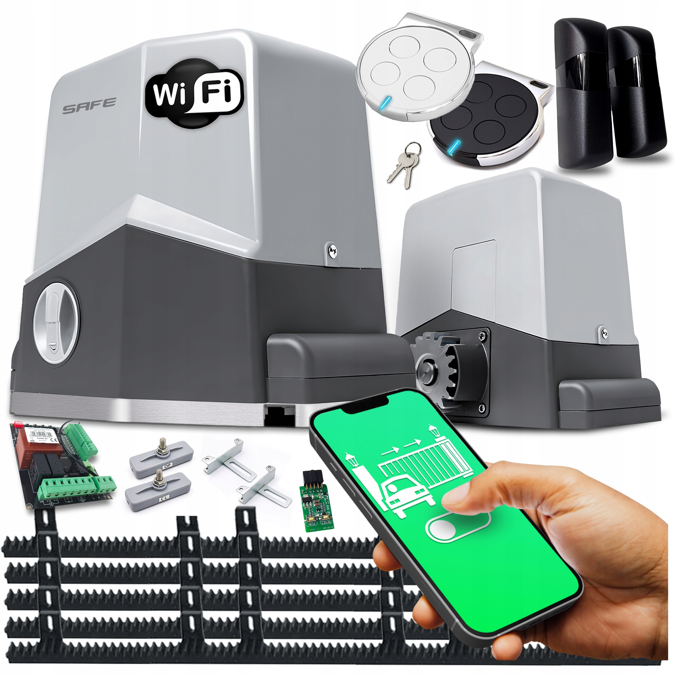 Set Pohon Pro Posuvnou Bránu Pohon dálkové ovládání 600 kg Wifi automatová lišta