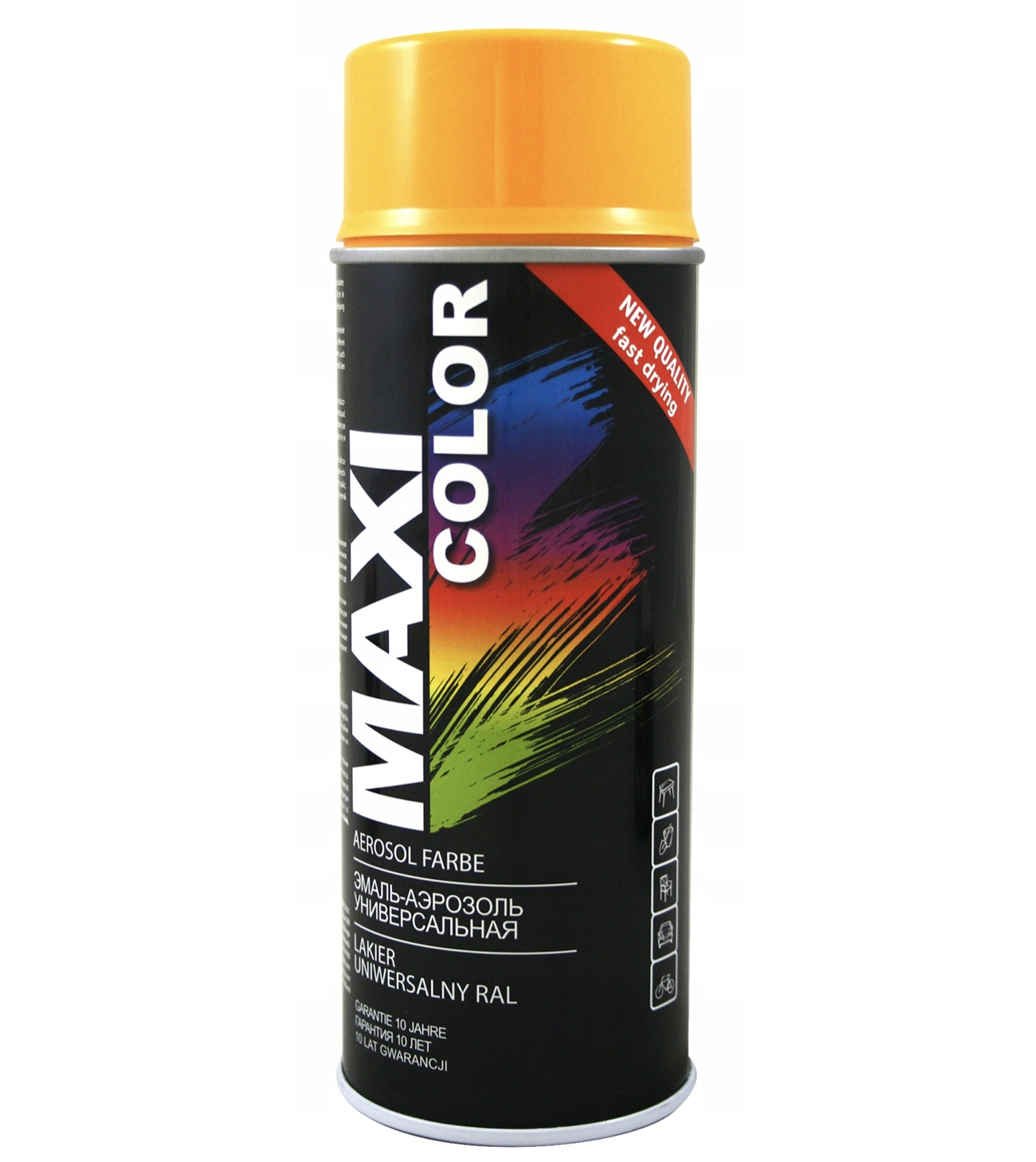 Lakier Motip Maxi Color 400 ml SPRAY RAL 1028 żółty