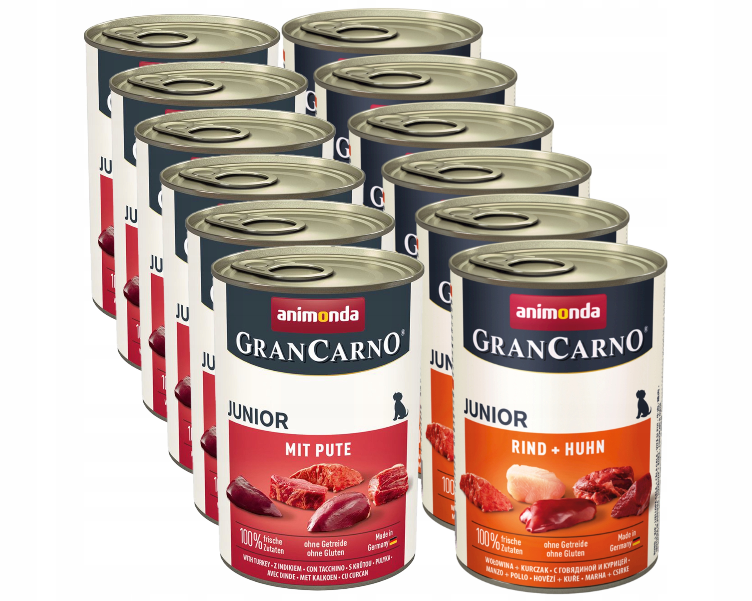 Animonda GranCarno Junior puszka Zestaw 12x400g – MIX wszystkich smaków