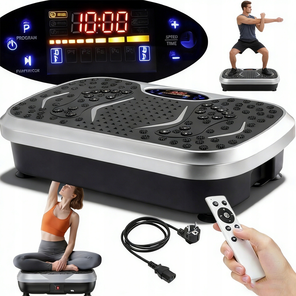 Platforma Wibracyjna Bluetooth 99 Poziomów Mocy Antypoślizgowa