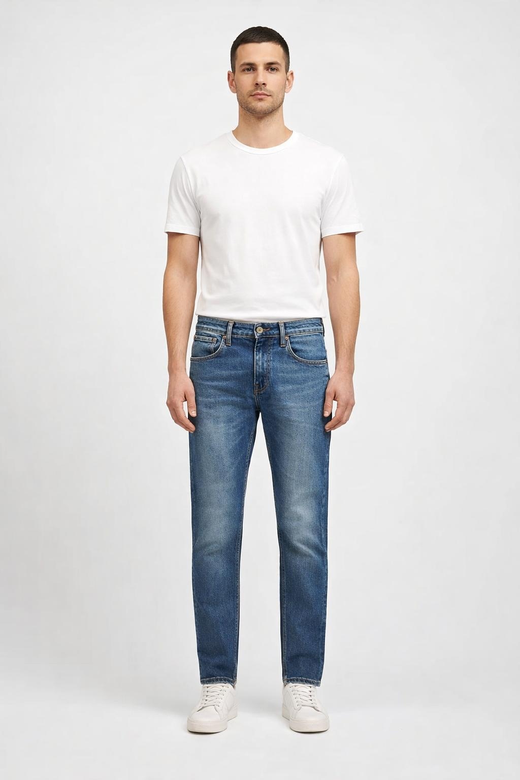 Pepe Jeans Modré Pánské Džíny S Oděrkami Rovné 31/32 Awa