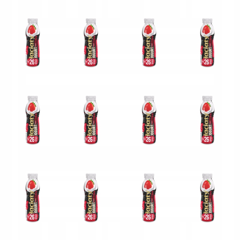 Pitikový jogurt s kousky jahoda protein plus Pet lahev 360g Sm Mlekpol X12