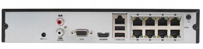 Rejestrator HiLook 8x PoE NVR-8CH-5MP/8P do 8Mp 4K Kod producenta NVR-4CH-5MP/8P do 8Mpx