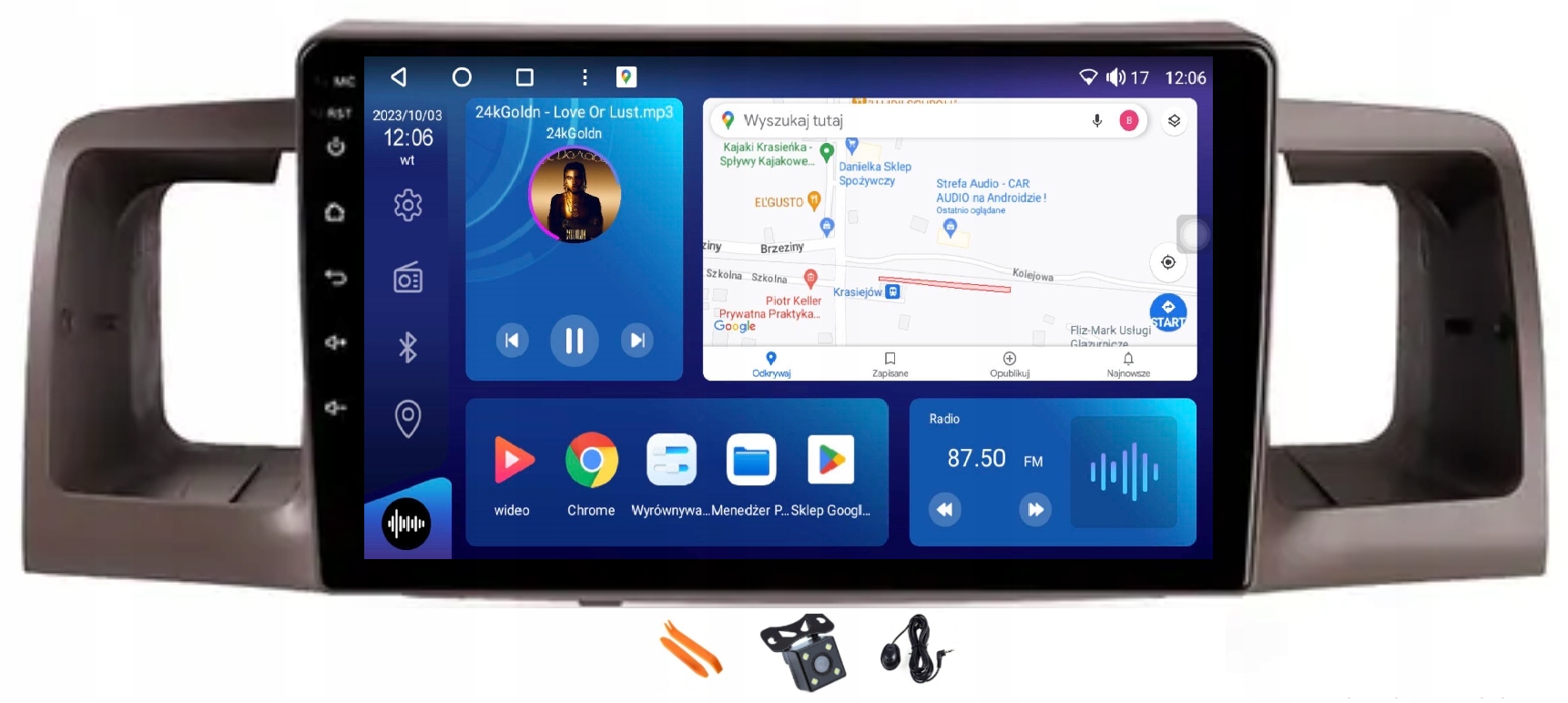 Rádio Navigácia Apple Carplay Android Auto Toyota Corolla E120 E1230 00-07
