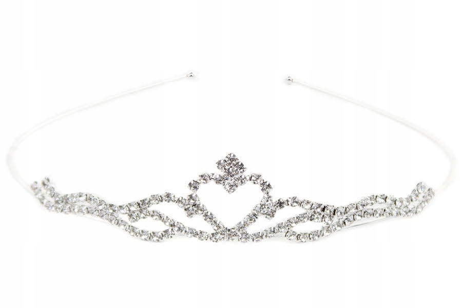 

Diadem Stroik Ozdoba Do Włosów Ślub Opaska Srebrna