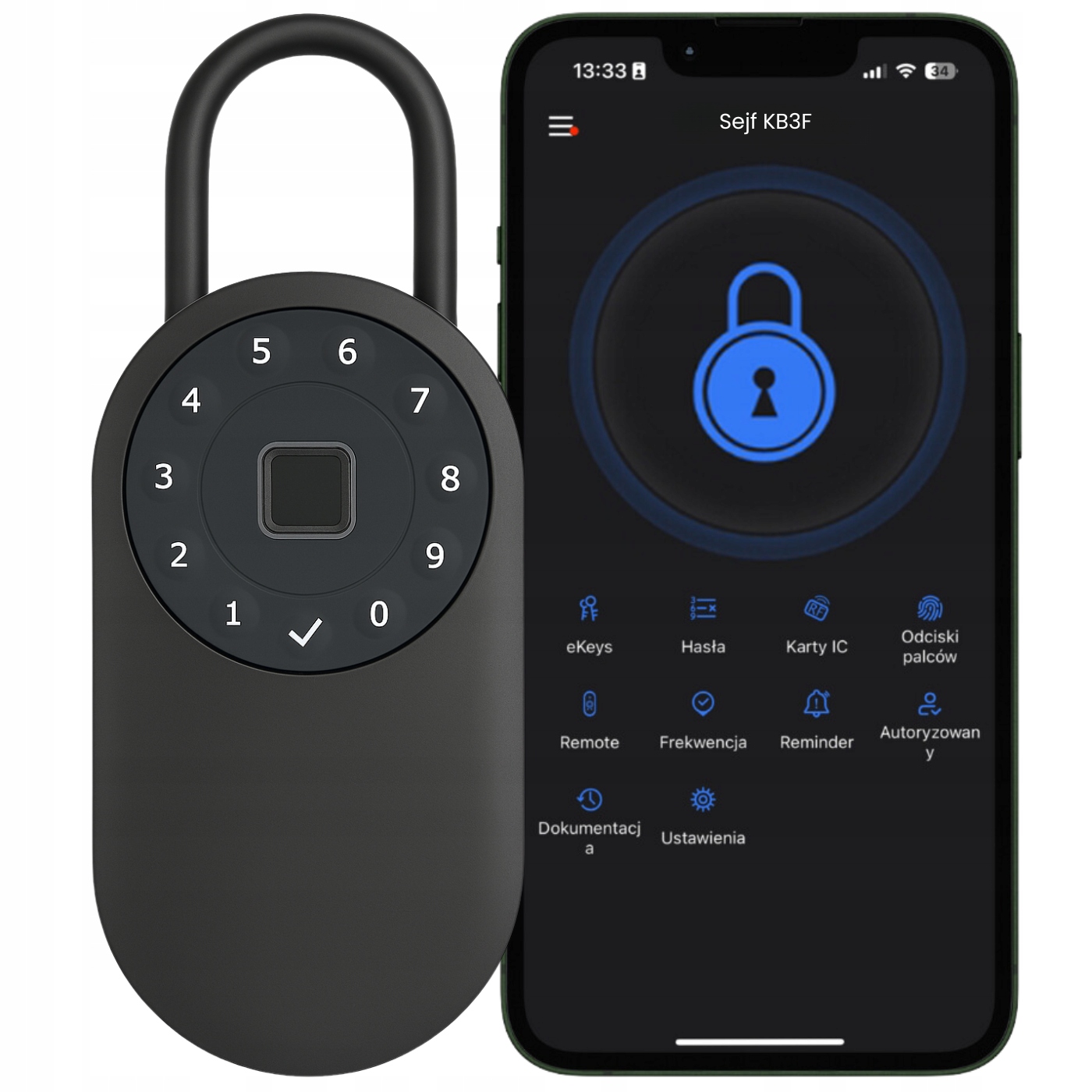 Sejf Domowy Na Klucze Wifi Kasetka Skrytka Smart Na Kod Ttlock Mini Ścienny